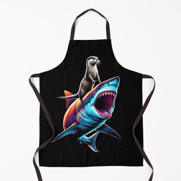 Item preview, Funny Otter Riding Shark Otter Lover designed and sold by Kimberley King Art  King Art.