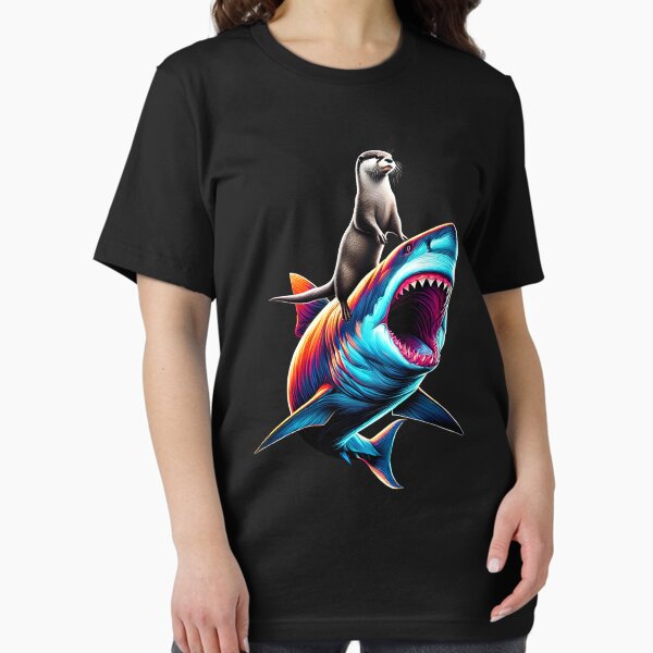 Artikel-Vorschau von Lustiger Otter, der Haifisch-Otter-Liebhaber reitet, designt und verkauft von Kimberley King Art  King Art.