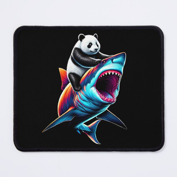 Item preview, Funny Panda Riding Shark Panda Lover designed and sold by Kimberley King Art  King Art.