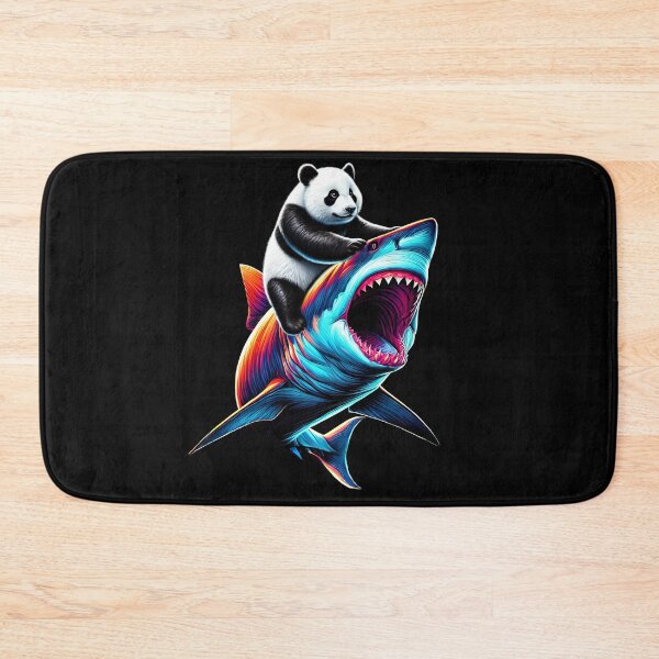 Item preview, Funny Panda Riding Shark Panda Lover designed and sold by Kimberley King Art  King Art.