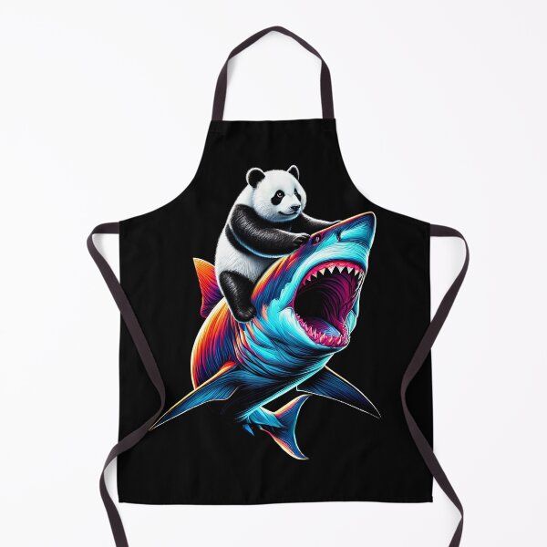 Item preview, Funny Panda Riding Shark Panda Lover designed and sold by Kimberley King Art King Art.