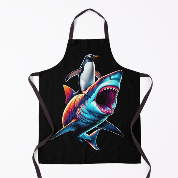 Item preview, Funny Penguin Riding Shark Penguin Lover designed and sold by Kimberley King Art  King Art.