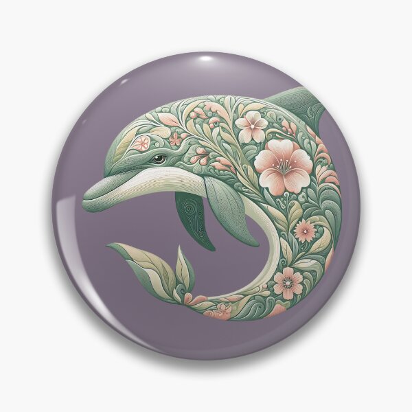 Item preview, Bottlenose Dolphin Botanical Nature Art Illustration designed and sold by BirdsnStuff.