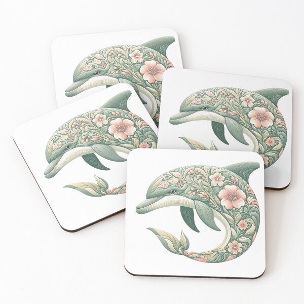 Item preview, Bottlenose Dolphin Botanical Nature Art Illustration designed and sold by BirdsnStuff.