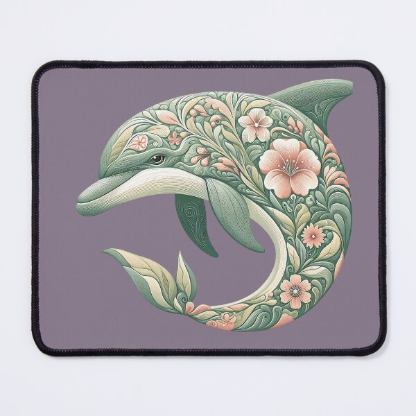 Item preview, Bottlenose Dolphin Botanical Nature Art Illustration designed and sold by BirdsnStuff.