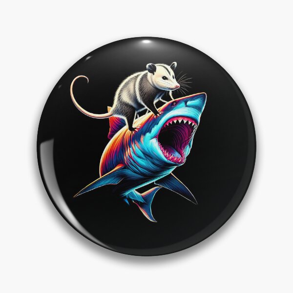 Item preview, Funny Possum Riding Shark Opossum Lover designed and sold by Kimberley King Art  King Art.