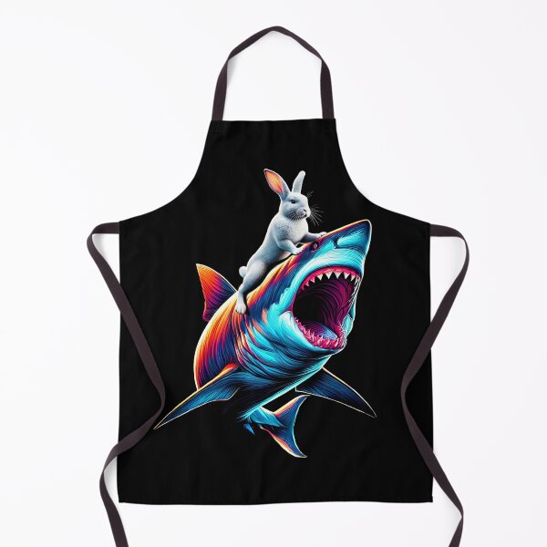 Item preview, Funny Rabbit Riding Shark Rabbit Lover designed and sold by Kimberley King Art King Art.