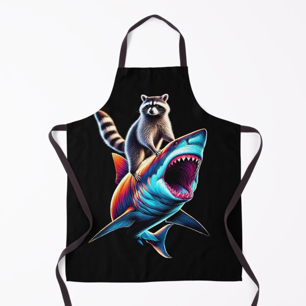 Item preview, Funny Raccoon Riding Shark Lover designed and sold by Kimberley King Art  King Art.