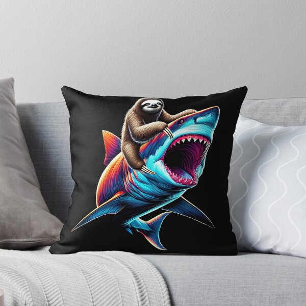 Item preview, Funny Sloth Riding Shark Sloth Lover designed and sold by Kimberley King Art  King Art.