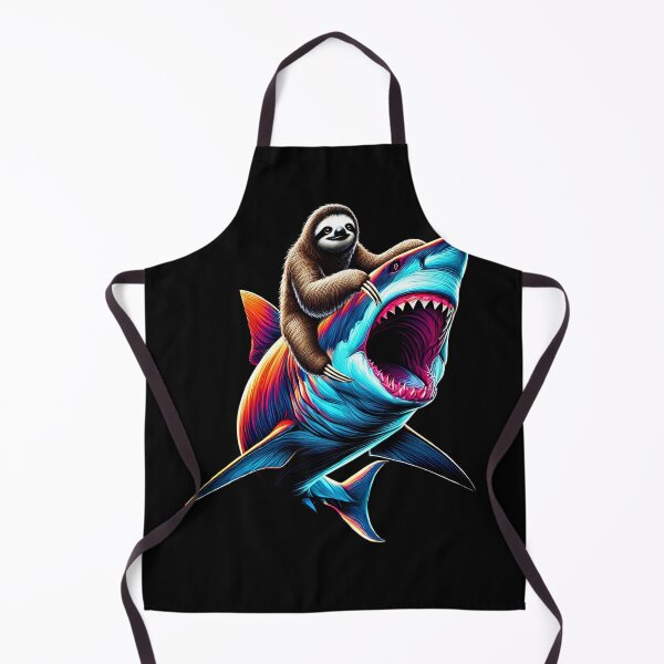 Item preview, Funny Sloth Riding Shark Sloth Lover designed and sold by Kimberley King Art King Art.