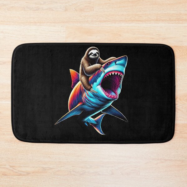 Item preview, Funny Sloth Riding Shark Sloth Lover designed and sold by Kimberley King Art  King Art.