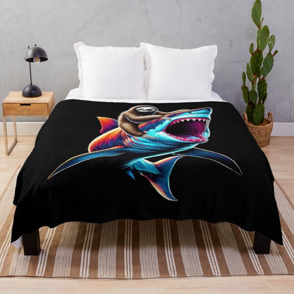 Item preview, Funny Sloth Riding Shark Sloth Lover designed and sold by Kimberley King Art  King Art.