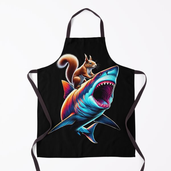 Item preview, Funny Squirrel Riding Shark Squirrel Lover designed and sold by Kimberley King Art  King Art.