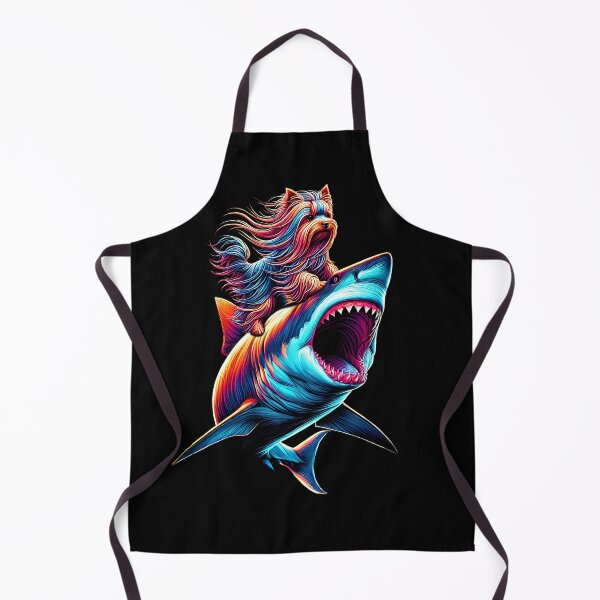 Item preview, Funny Yorkshire Terrier Riding Shark Yorkshire Terrier Lover designed and sold by Kimberley King Art King Art.