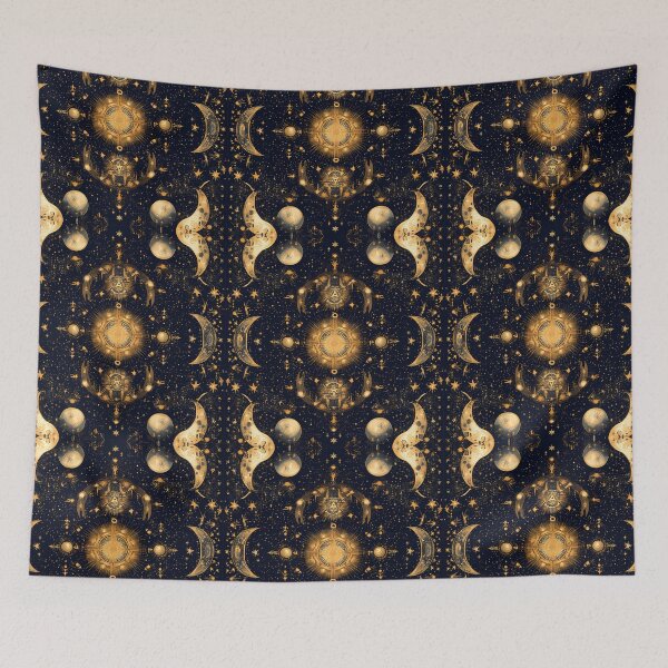 Item preview, Mysterious crescent moon seamless pattern 3 designed and sold by ArchDS.