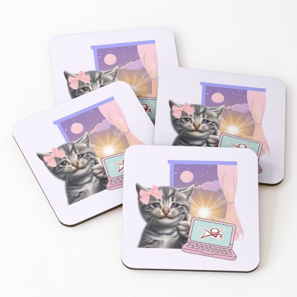 Item preview, Kitten Up All Night Reading designed and sold by st4rlit3 st4rbrit3.