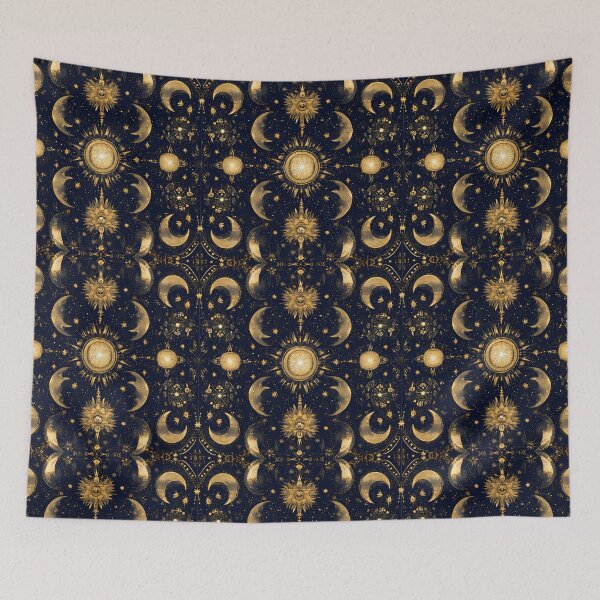 Item preview, Mysterious crescent moon seamless pattern 4 designed and sold by ArchDS.