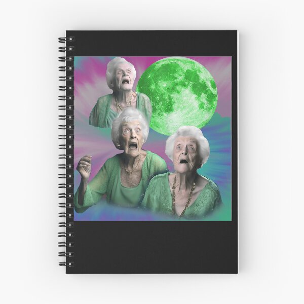 Item preview, Old Ladys Howling Moon 3 Head Funny Weird Cursed  designed and sold by MOHAMED FRASER.
