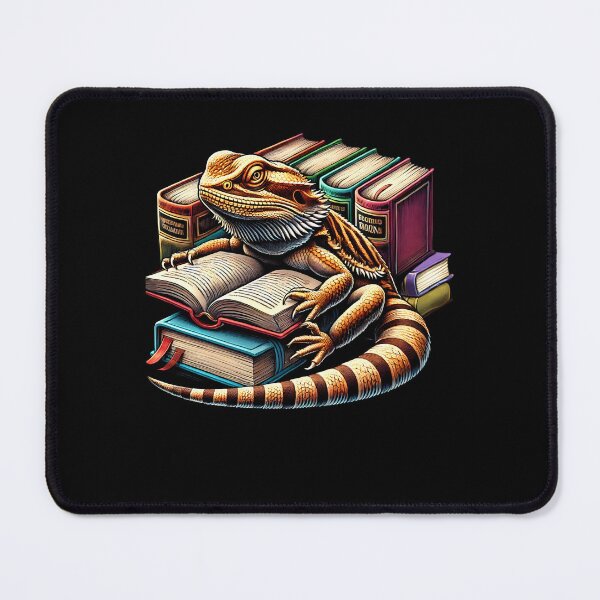 Item preview, Bearded Dragon Reading Book Reader Bookworm Bearded Dragon Lover designed and sold by Kimberley King Art  King Art.