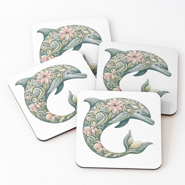 Item preview, Bottlenose Dolphin Botanical Nature Art Illustration2 designed and sold by BirdsnStuff.
