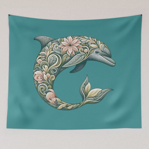 Item preview, Bottlenose Dolphin Botanical Nature Art Illustration2 designed and sold by BirdsnStuff.