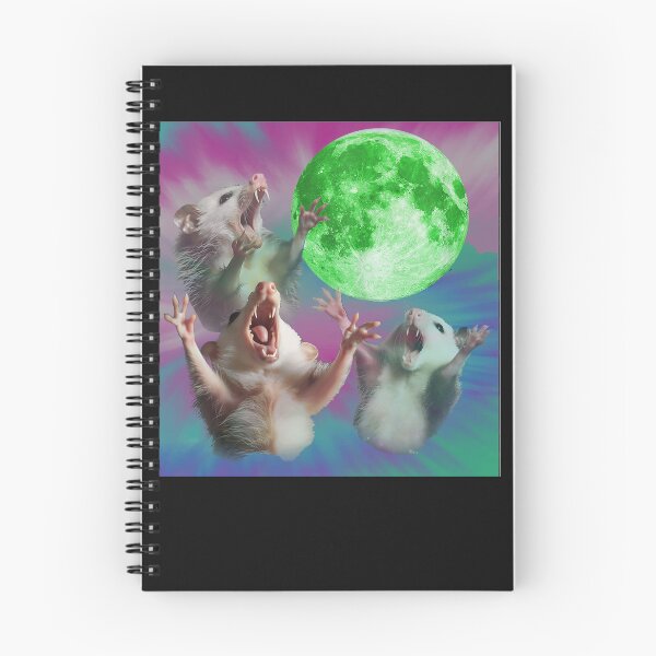 Item preview, Possum Moon Howling Opossum 3 Head Funny Weird Cursed  Color designed and sold by MOHAMED FRASER.
