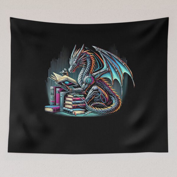 Item preview, Dragon Reading Book Reader Dragon Lover Bookworm designed and sold by Kimberley King Art  King Art.