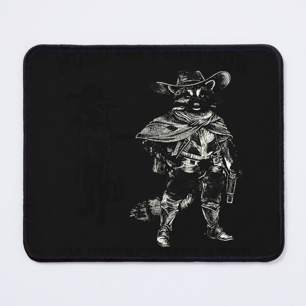 Item preview, 2 Racoon Funny Cowboys Raccoon Hold On Partner I'm Overstimulated Men designed and sold by MOHAMED FRASER.