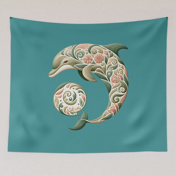 Item preview, Bottlenose Dolphin Botanical Nature Art Illustration3 designed and sold by BirdsnStuff.