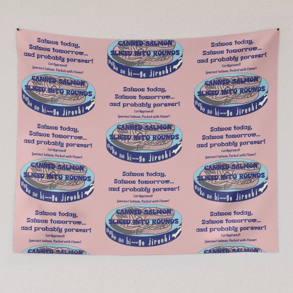 Item preview, Neko no Hige Collection: Salmon Can Label Style - Sky designed and sold by nanaronnicoron.