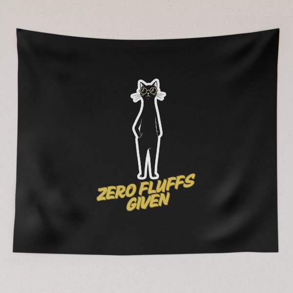 Item preview, Black Cat – Zero Fluffs Given Attitude designed and sold by Meow Cat.