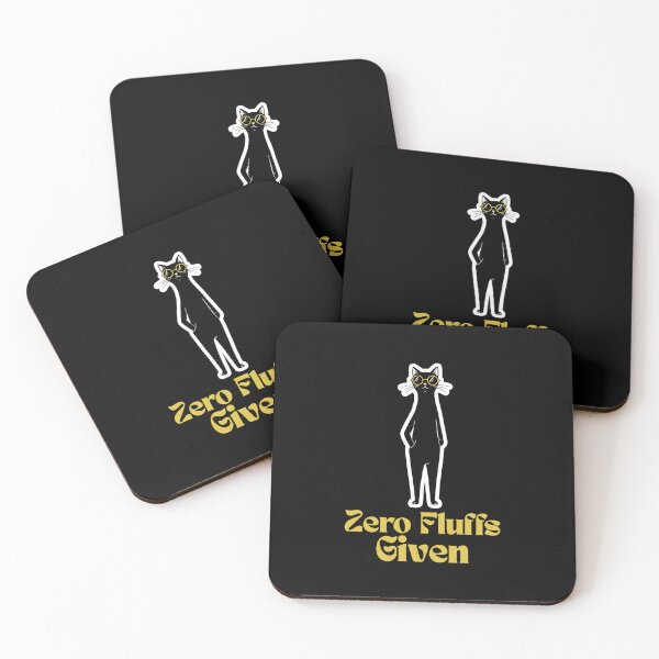 Item preview, Zero Fluffs Given Black Cat – The Ultimate Mood designed and sold by Meow Cat.