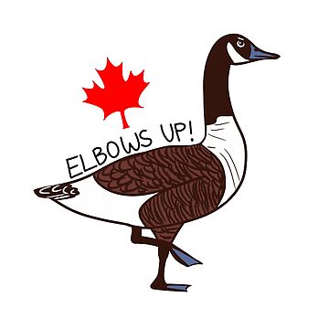 Artwork thumbnail, Elbows Up Canada Goose by Julie Erin Designs