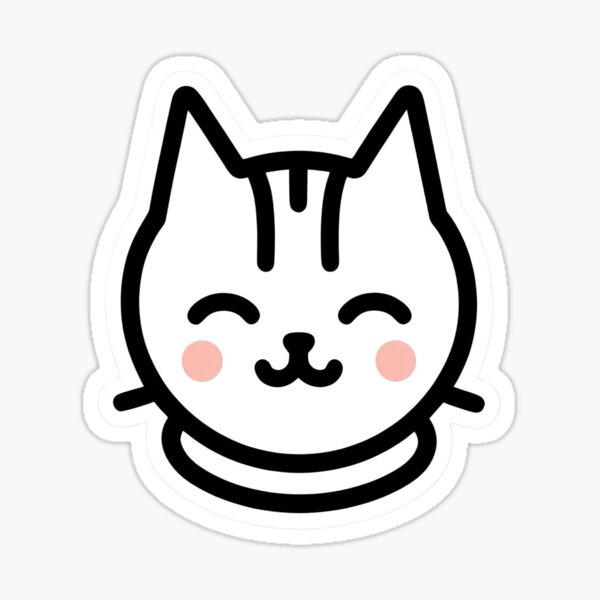 Vista previa del artículo con la obra «lindo gato minimalista», diseñado y vendido por Cute World.