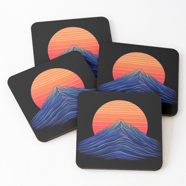 Item preview, Minimalist Retro Mountain Sunset Illustration designed and sold by Tarn.