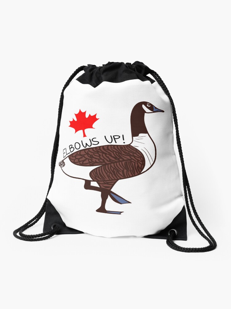 Thumbnail 1 of 3, Drawstring Bag, Elbows Up Canada Goose designed and sold by julieerindesign.