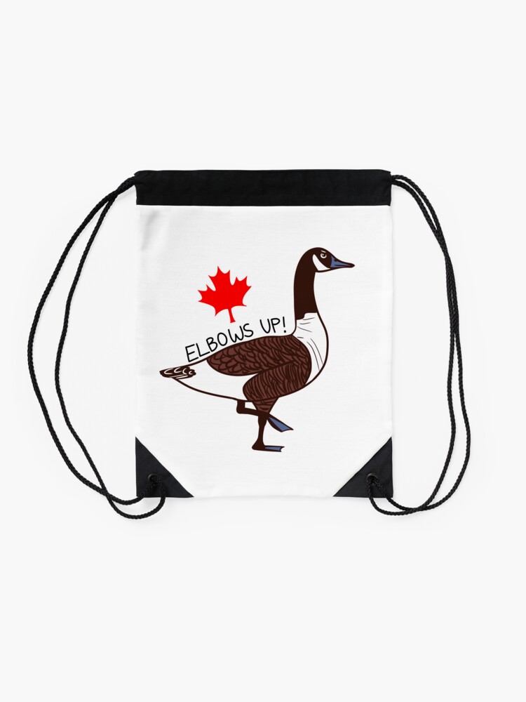 Thumbnail 2 of 3, Drawstring Bag, Elbows Up Canada Goose designed and sold by julieerindesign.