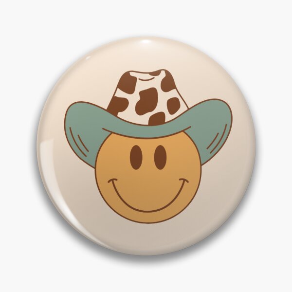 Item preview, Smiley Face Cowboy Cow Print teal Hat  designed and sold by RaddyMae.