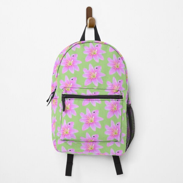 Item preview, Pink Rain Lily, green background designed and sold by Josephine Ethereal.