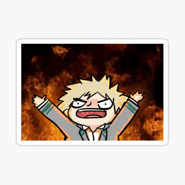 Katsuki Bakugo rage Sticker