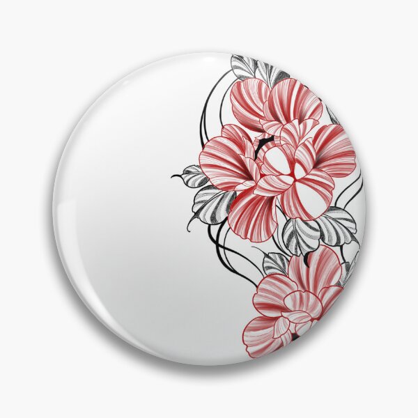 Item preview, Red flowers and suminagashi designed and sold by 7Delamancha.