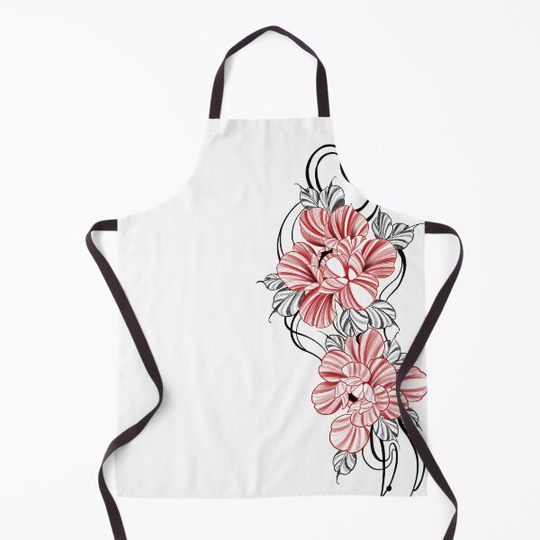 Item preview, Red flowers and suminagashi designed and sold by 7Delamancha.