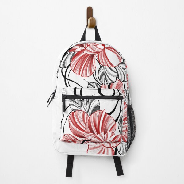 Item preview, Red flowers and suminagashi designed and sold by 7Delamancha.