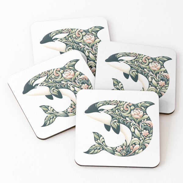 Item preview, Killer Whale Botanical Nature Art Illustration3 designed and sold by BirdsnStuff.