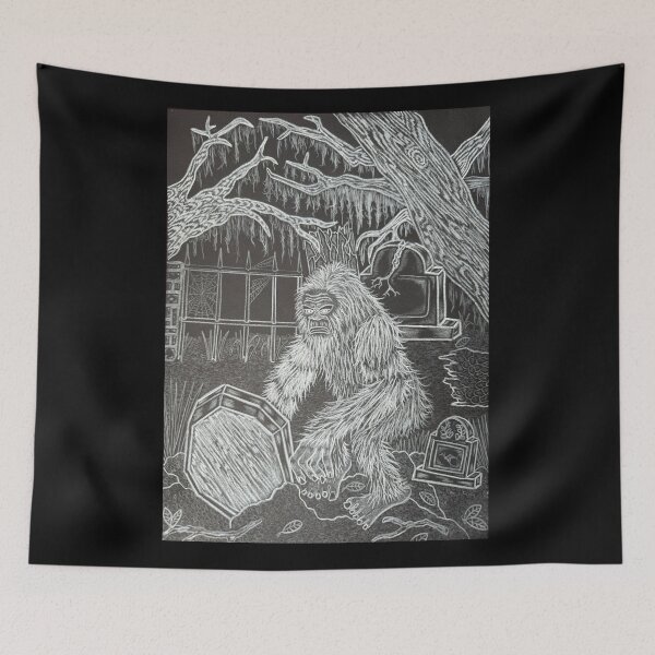 Item preview, “Grave Robber of Whispering Pines” Sasquatch Bigfoot designed and sold by SasquatchShop.