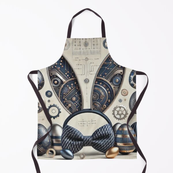 Item preview, Futuristic Easter Bunny & Engineering Blueprint Art designed and sold by Baharaby.