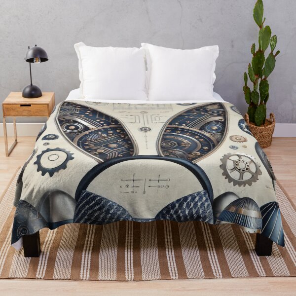 Item preview, Futuristic Easter Bunny & Engineering Blueprint Art designed and sold by Baharaby.