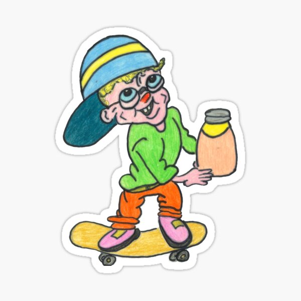 Item preview, Skateboarder with Jar designed and sold by Lisa-Murphy-Art.
