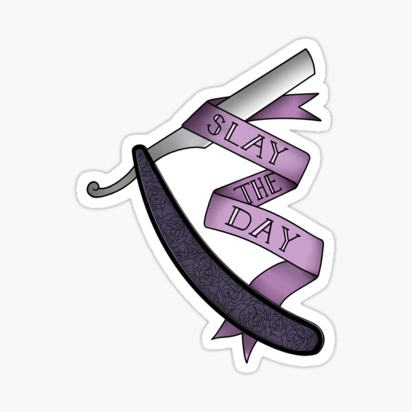 Item preview, Slay the day designed and sold by Black Bettie’s Custom Crafting.