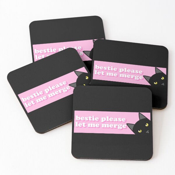Item preview, Bestie Please Let Me Merge Funny Cat Meme Bumper For Car designed and sold by Dapper-Art.